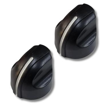 Imagem de Kit 2 Knob Ronsani Estilo Peavey Abs Preto Encaixe Pressão