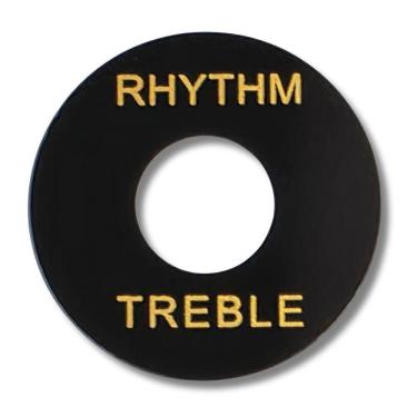 Imagem de Plate Escudo Chave Seletora Les Paul Preta Com Impressão