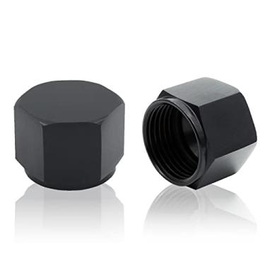 Imagem de 10AN Cap, 2 peças MONOKING 10AN fêmea encaixe tampão bloco alargador alargador alumínio preto