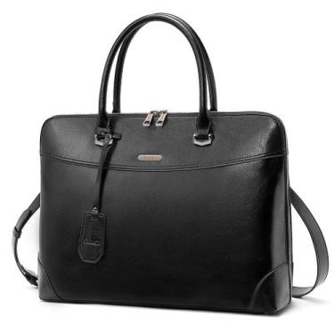 Imagem de Bolsa para laptop CLUCI feminina de couro de 15,6 polegadas com grande