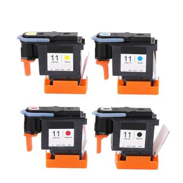 Imagem de BAFOVY 4 Stk. Cabeçote de Impressão para Impressoras Designjet Cabeçotes de Impressão Substitutos Magenta Preto Ciano Amarelo Compatível Com Designjet 100 110 111 500 510 800 813 850