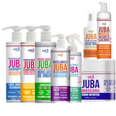 Imagem de Kit Widi Care Juba Completo 8 Produtos Vegano Creme Pentear Ondulando Cabelo Tratamento