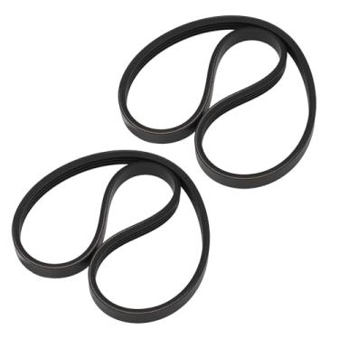 Imagem de Briny River 2 correias de transmissão 4 nervuras 490 mm compatíveis com FLYMO HC300 HC330 HC350 MC30 substitui FLY056