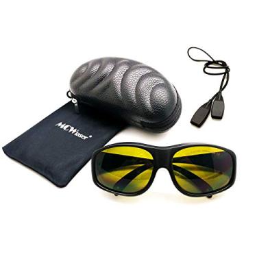 Imagem de MCWlaser Óculos de proteção de segurança a laser 190-450 e 800-2000nm típico para 355nm 405nm 445nm 450nm 808nm 980nm 1064nm 1085nm 1320nm 1342nm 1470nm 1550nm Tipo de Absorção EP-5 Estilo 9