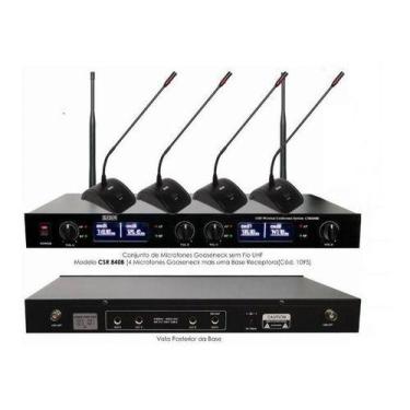 Imagem de Sistema 4 Microfones Csr Gooseneck Sem Fio 840-b Preto 840 B, Preto