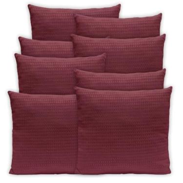 Imagem de Kit 8 Capas de Almofadas 40x40 Piquet Favinho C/Zíper (Vinho)