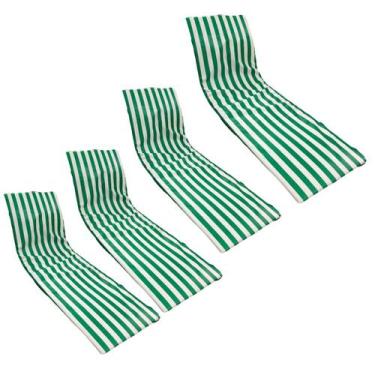 Imagem de Almofada De Espreguiçadeira Colchonete Piscina Kit 4un - DreamInBox