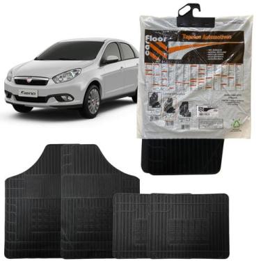 Imagem de Jogo 4 Peças Tapete Carro Borracha Car Floor Fiat Siena