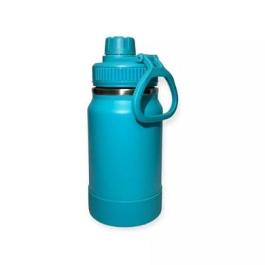 Imagem de Garrafa Térmica inox Infantil 350ml tampa com rosca (Verde Água)