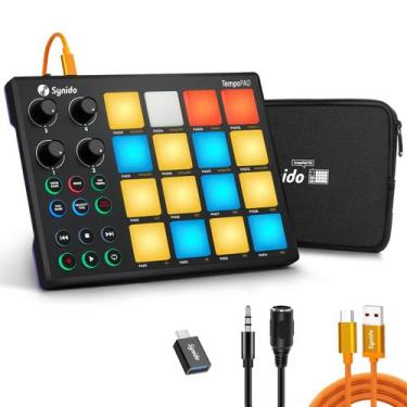 Imagem de Controlador Midi Beat Maker Synido TempoPad com bolsa 16 Pad