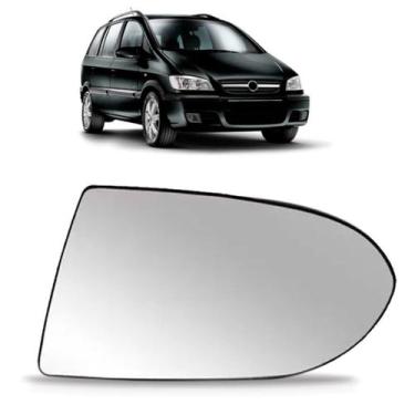 Imagem de Lente Espelho Retrovisor Zafira 2001 02 03 04 A 2011 Prata - RETROPART