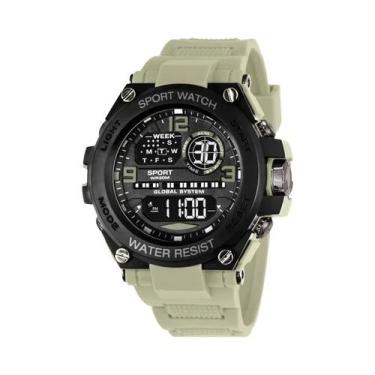 Imagem de Relógio Esportivo Digital À Prova D'água Masculino, Cronômetro Externo