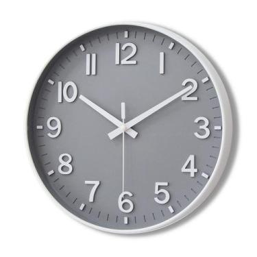 Imagem de Relógio de parede HZDHCLH cinza 30 cm silencioso sem tique-taque para 