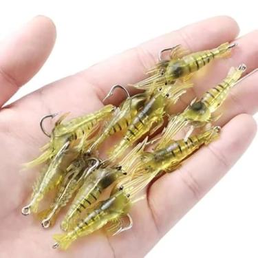 Imagem de 10 unidades Camarão Isca artificial para Pesca, Camarão com anzol