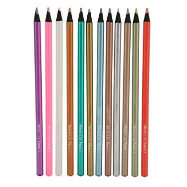 Imagem de Zhjvihx Lápis de Cor de Artista, Lápis de Cor de Traço Fino, 24 Núcleos Metálicas, 24 Peças para Desenho