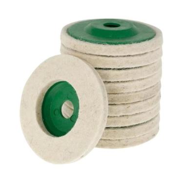 Imagem de Discos De Polimento De Feltro De Lã De 4 Polegadas, 10 Peças Para Dese