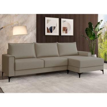 Imagem de Sofá para Sala de Estar 3 Lugares Moderno Premium - Arte Cúbica Estofa