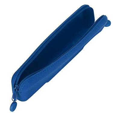 Imagem de Cryfokt Saco de Lápis de Silicone, Mini Silicon Bag Leckage Trip para Mini Silício para Mantar Cosmético -Up Supply for Business Trip School (Azul (pequeno))