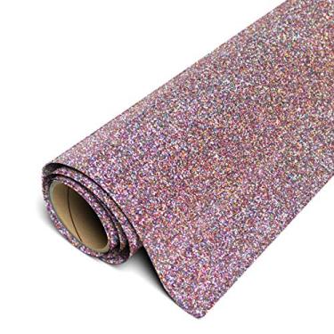 Imagem de Rolo Siser Glitter HTV 50,8 x 1,8 m – Vinil de transferência de calor, Confetti, 20" x 5', 1
