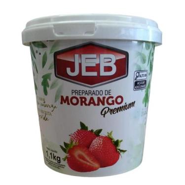 Imagem de Polpa Preparado de Morango 1,1kg Jeb