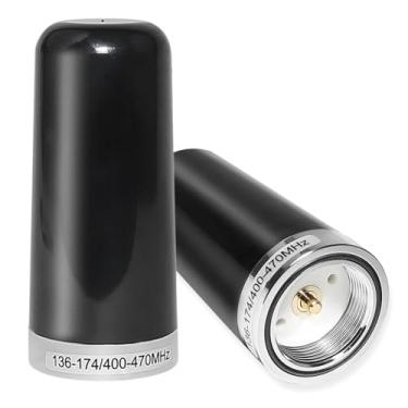 Imagem de Anina (Pacote com 2) Antena GMRS de Ganho 3DB Montagem NMO, UHF VHF de Banda Dupla 136-174MHz 400-470MHz, Conexão NMO de Antena de 3,5 polegadas para Midland Car Truck Rádio amador Rádio Móvel Amador