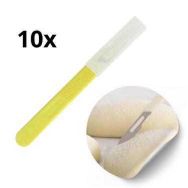 Imagem de Kit 10 Cortador De Pestana Bisturi Pães Estilete Padaria - Isamar
