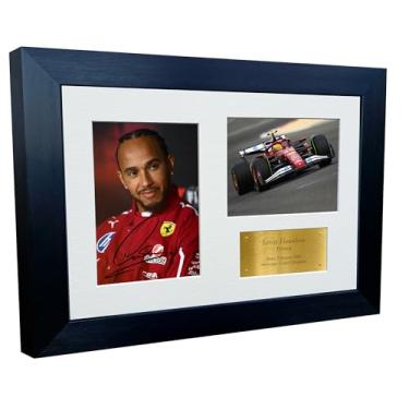 Imagem de Kitbags & Lockers 12x8 A4 2025 Lewis Hamilton Ferrari Autografado Foto Foto Foto Quadro Racing Formula 1 F1 Pôster Presente Triplo G