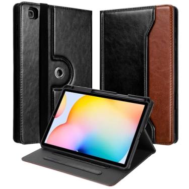 Imagem de E NET-CASE Capa fina para Samsung Galaxy Tab S6 Lite 10,4 polegadas 2024/2022/2020 com suporte para caneta S, capa à prova de choque com capa traseira transparente transparente, visualização em vários