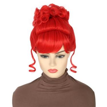 Imagem de Peruca Topcosplay Miss Dead Receptionist Short Vermelha Sintética