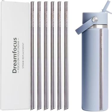Imagem de Dreamfocus Palha de metal de substituição de aço inoxidável para garrafa de boca larga Hydro Flask 680 g