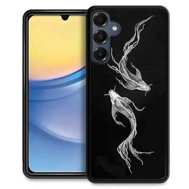 Imagem de WANKBLC Capa para Samsung Galaxy A16, proteção à prova de choque para homens mulheres antiderrapante para Samsung Galaxy A16 linhas brancas simples padrão Koi Fish Crazy