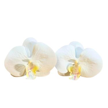 Imagem de Anel Porta Guardanapo Orquídea Branca Decoração Mesa 06 Un