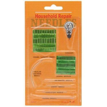 Imagem de Kit Costura Cartela Com 26 Agulhas + Passador De Linha