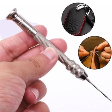 Imagem de Agulhas Lanmax P/Couro Sovela Costura Manual Suporte Agulhas