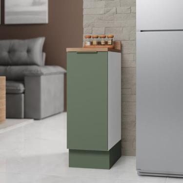 Imagem de Balcão 1 Porta 30cm com Tampo com Rodapé Ipanema CabeCasa MadeiraOrigi