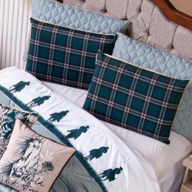 Imagem de Jogo de Cama Lençol CASAL PADRÃO Country com Fronhas Estampadas 04 Peç