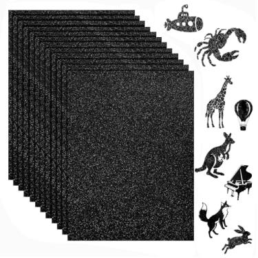 Imagem de 28 folhas de papel cartolina com glitter, cartão de 21 x 28 cm de espessura para convites, menus, confecção de cartões, impressão estacionária, projeto de arte, álbum de recortes, decoração de festa