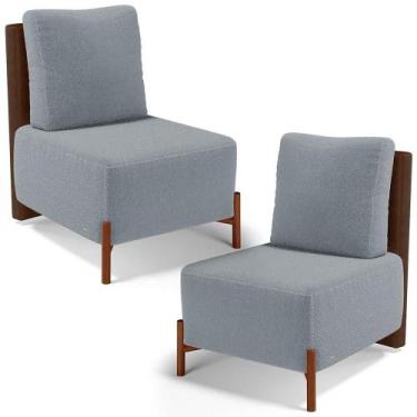 Imagem de Kit 02 Poltronas Decorativas Sala De Estar Living Hungria L02 material