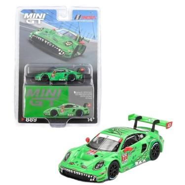 Imagem de 1:64 Diecast Model Car Compatible with Porsche 911 GT3 R #77 AO Racing 2024 IMSA Daytona 24 Hrs GTD Pro 2nd Place Limited Edition by Mini GT MGT00889