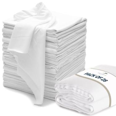 Imagem de VALENGO Novos panos sem fiapos – Pano 100% algodão, panos macios para camiseta, pano sem fiapos para manchas de madeira, ferro fundido, pó, polimento, pintura e limpeza – reutilizável e absorvente