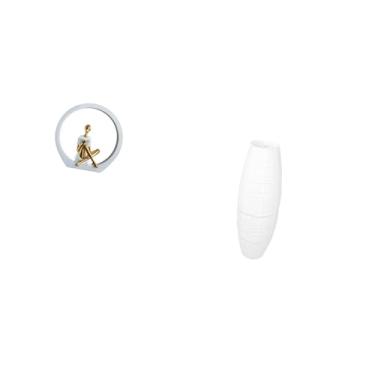 Imagem de Fenteer Escultura de Quarto de Fazenda Abstrata, Peça Central Versátil, Estatueta, Leitoras, Presente, Estante, Abajur de Mesa, Lâmpada de Papel, Gaiola de Pr