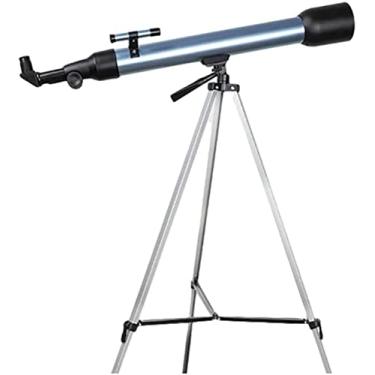 Imagem de Telescópio refletor para iniciantes 60 mm abertura 700 mm telescópios com tripé ajustável adaptador de telefone refratores adequados para uso ao ar livre