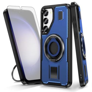 Imagem de Asuwish Capa de celular para Samsung Galaxy S23 Plus S23+ 5G com protetor de tela de vidro temperado e suporte de anel, acessórios de proteção à prova de choque para celular S23plus 23S + S 23 23+