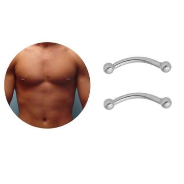 Imagem de Piercinng Curvo Bananinha Mamilo 25Mm Titânio Modelo - 3I