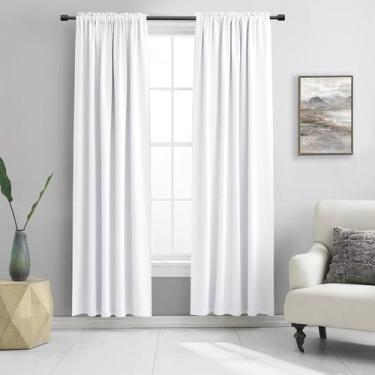 Imagem de Cortinas DONREN Pure White Half Blackout 214 cm A x 107 cm L