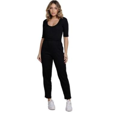 Imagem de Macacão Longo Canelado Gringa Vekyo Roupa Blogueira Moda Feminina, Pre