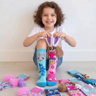 Imagem de Meias 3D infantil Meia maluca Cano Alto - Mimosina, kit 3 menino aletó