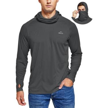 Imagem de Hoodie de proteção solar Willit para homens UPF 50+ Deep Grey XXL