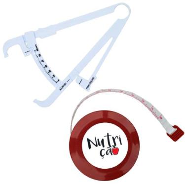 Imagem de Kit Adipometro Medir Gordura Corporal Fita Metrica Nutrição - Love Sau