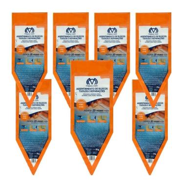 Imagem de Kit 7 Packs Argamassa Polimérica Cola Blocos E Tijolos 3Kg